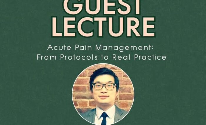 📚 Special Guest Lecture: Acute Pain Management – From Protocols to Real Practice 📚 Special Guest Lecture: Acute Pain Management – From Protocols to Real Practice
